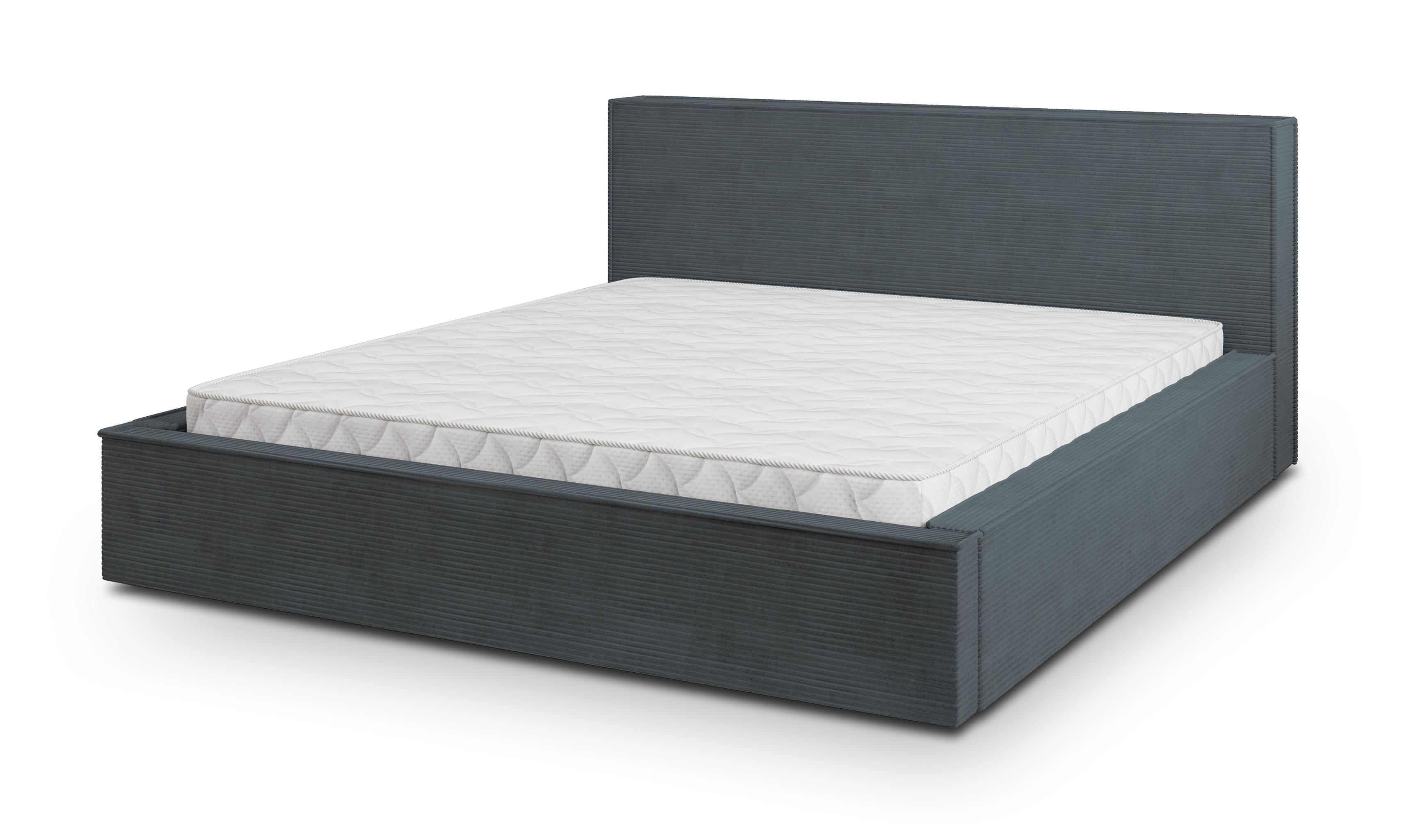 wohnli-moebel-suche-800001224225 Wohnli Möbelsuche - POLSTERBETT CELORA 180x200 cm mit Bettkästen - Grau