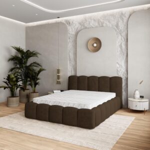 wohnli-moebel-suche-800001224411-1 POLSTERBETT FALINA 160x200 cm mit Bettkästen - Braun Holz MASSENO Möbel > Betten > Polsterbetten Braun