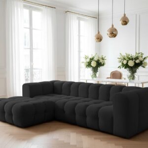ECKSOFA Solvie In Tiffani Textil Fun Möbel Möbel > Sofas & Couches > Wohnlandschaften > Ecksofas Schwarz