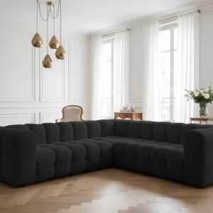 wohnli-moebel-suche-800001225883-1 ECKSOFA Solvie Xs In Tiffani Textil Fun Möbel Möbel > Sofas & Couches > Wohnlandschaften > Ecksofas Schwarz
