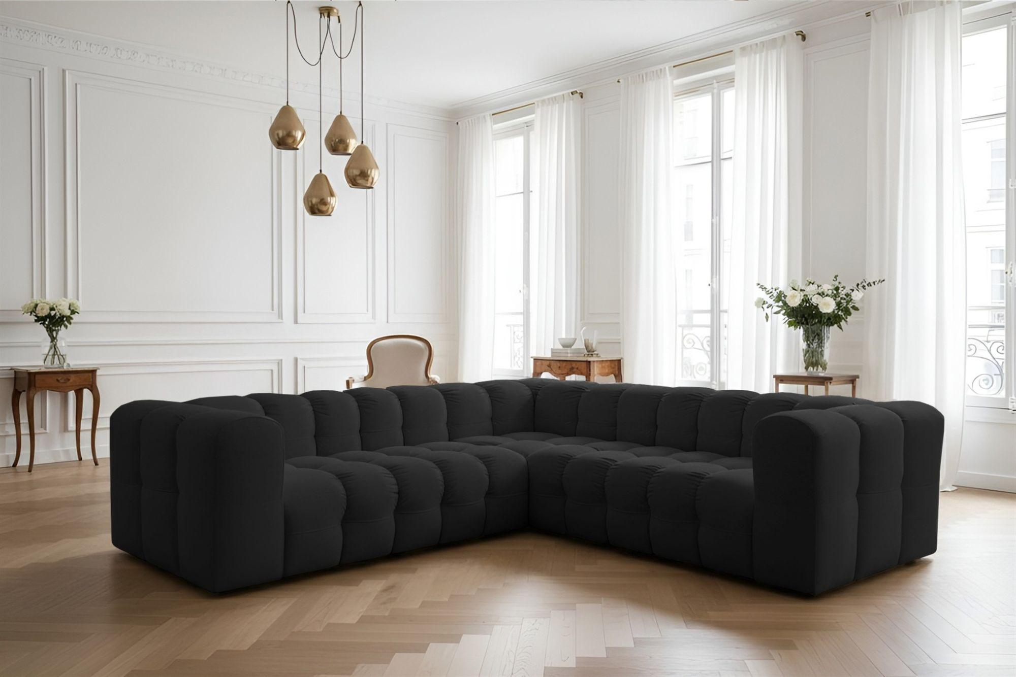 wohnli-moebel-suche-800001225883-1 ECKSOFA Solvie Xs In Tiffani Textil Fun Möbel Möbel > Sofas & Couches > Wohnlandschaften > Ecksofas Schwarz