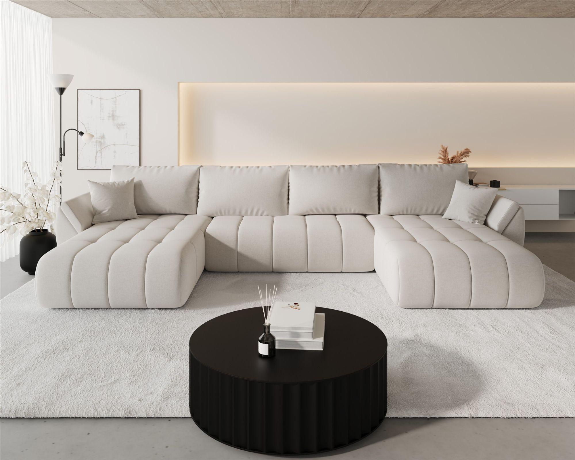 WOHNLANDSCHAFT Misato In Wind Textil Fun Möbel Möbel > Sofas & Couches > Wohnlandschaften > Wohnlandschaften U-Form Beige