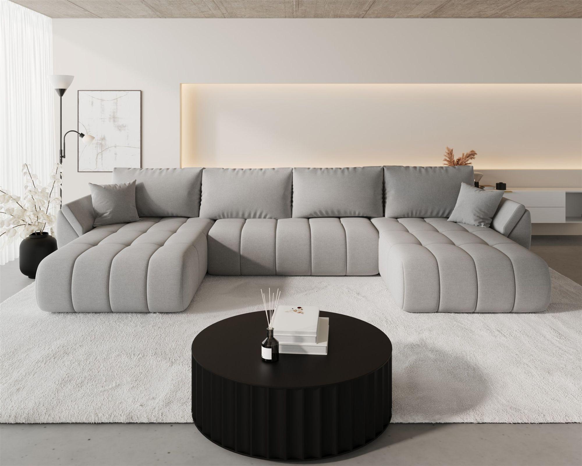 wohnli-moebel-suche-800001225902-1 WOHNLANDSCHAFT Misato In Wind Textil Fun Möbel Möbel > Sofas & Couches > Wohnlandschaften > Wohnlandschaften U-Form Grau
