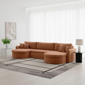 WOHNLANDSCHAFT Feliz In Quelle Textil Fun Möbel Möbel > Sofas & Couches > Wohnlandschaften > Wohnlandschaften U-Form Braun