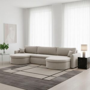 wohnli-moebel-suche-800001225974-1 WOHNLANDSCHAFT Feliz In Faro Textil Fun Möbel Möbel > Sofas & Couches > Wohnlandschaften > Wohnlandschaften U-Form Beige