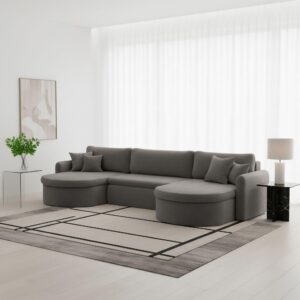 WOHNLANDSCHAFT Feliz In Quelle Textil Fun Möbel Möbel > Sofas & Couches > Wohnlandschaften > Wohnlandschaften U-Form Grau