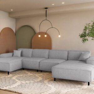wohnli-moebel-suche-800001226015-1 WOHNLANDSCHAFT Gloria In Artico Textil Fun Möbel Möbel > Sofas & Couches > Wohnlandschaften > Wohnlandschaften U-Form Grau