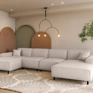 wohnli-moebel-suche-800001226027-1 WOHNLANDSCHAFT Gloria In Artico Textil Fun Möbel Möbel > Sofas & Couches > Wohnlandschaften > Wohnlandschaften U-Form Weiß