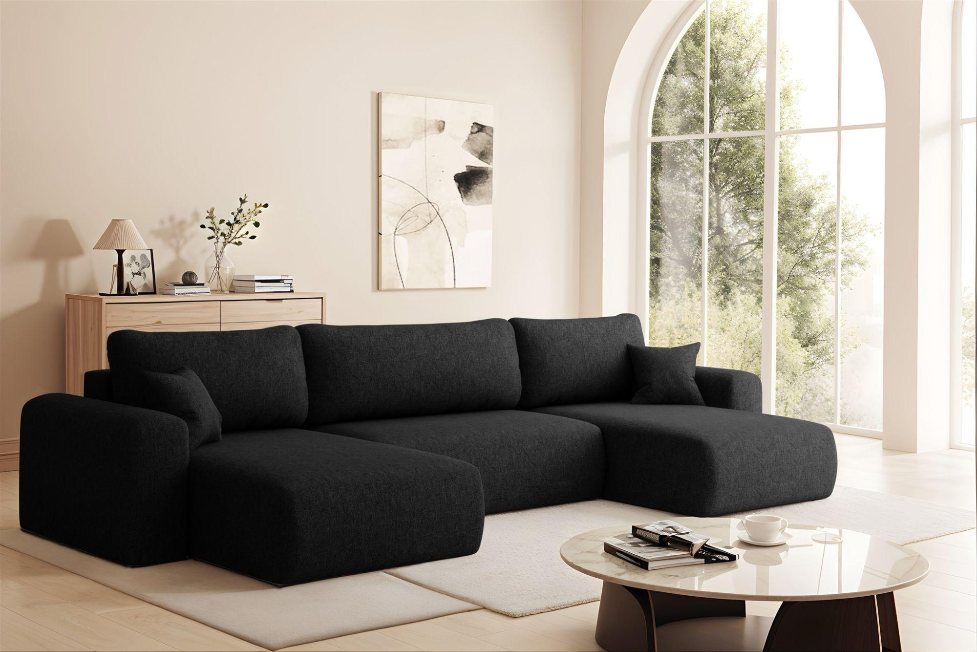 wohnli-moebel-suche-800001226032-1 WOHNLANDSCHAFT Flora In Verita Textil Fun Möbel Möbel > Sofas & Couches > Wohnlandschaften > Wohnlandschaften U-Form Schwarz