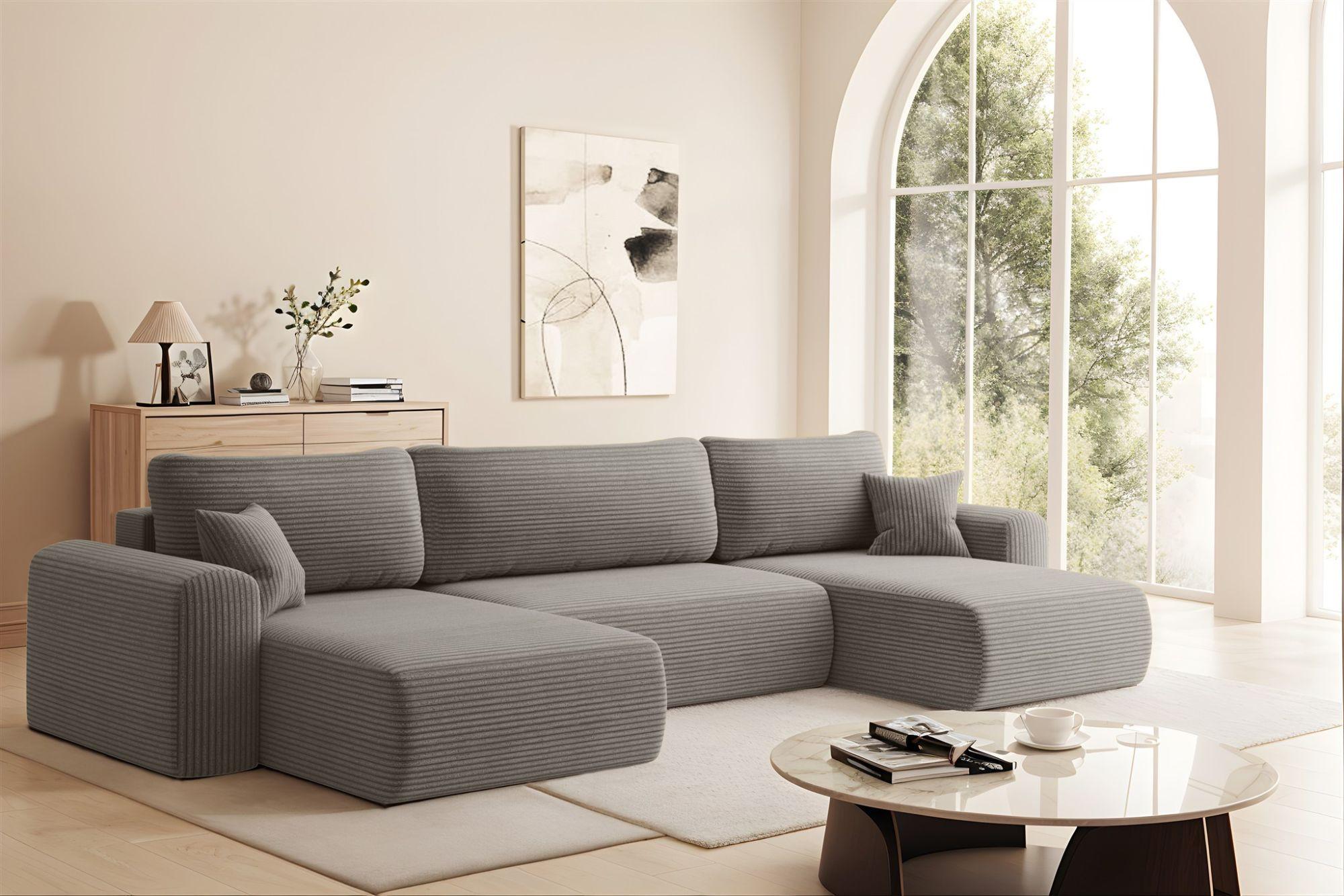 wohnli-moebel-suche-800001226073-1 WOHNLANDSCHAFT Flora In Poso Textil Fun Möbel Möbel > Sofas & Couches > Wohnlandschaften > Wohnlandschaften U-Form Grau