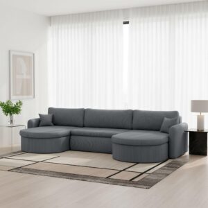 wohnli-moebel-suche-800001226091-1 WOHNLANDSCHAFT Feliz In Poso Textil Fun Möbel Möbel > Sofas & Couches > Wohnlandschaften > Wohnlandschaften U-Form Grau