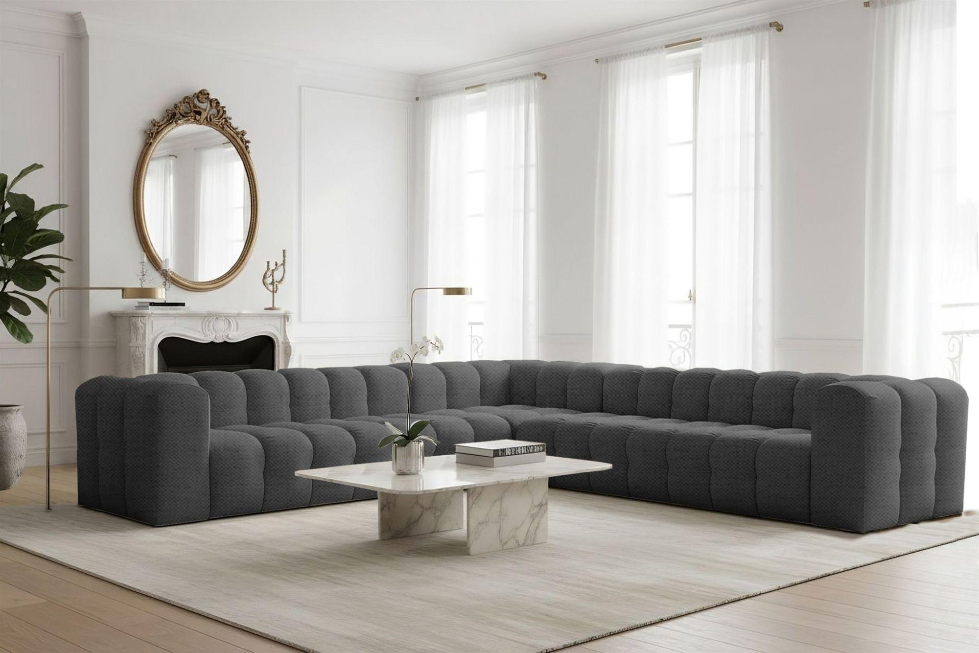 ECKSOFA Solvie Xl In Moly Textil Fun Möbel Möbel > Sofas & Couches > Wohnlandschaften > Ecksofas Anthrazit