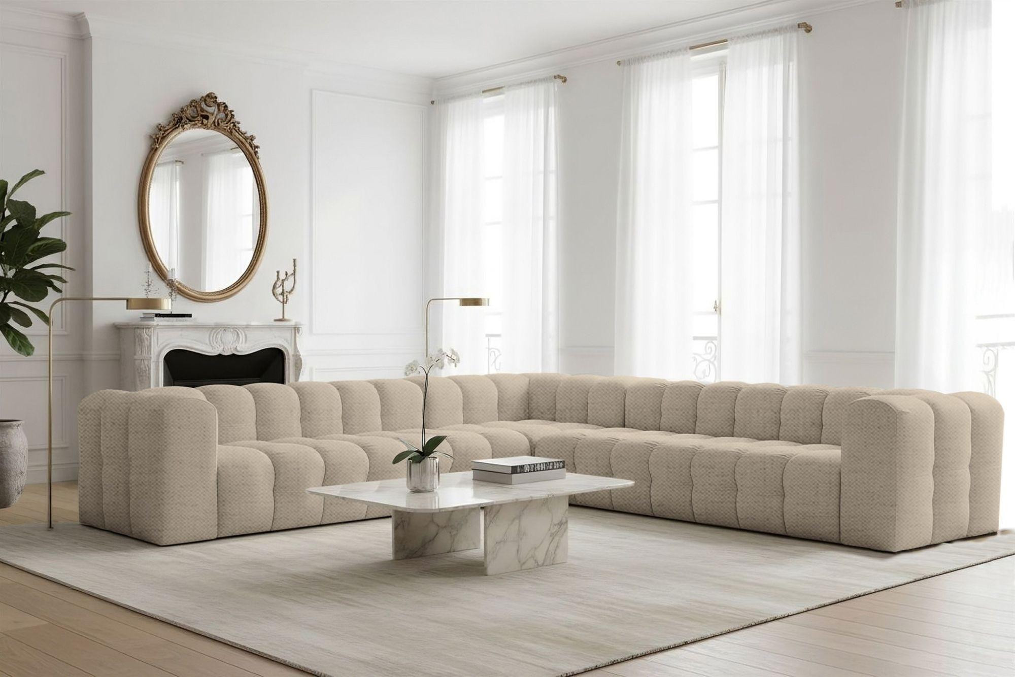 wohnli-moebel-suche-800001226148-1 ECKSOFA Solvie Xl In Moly Textil Fun Möbel Möbel > Sofas & Couches > Wohnlandschaften > Ecksofas Beige