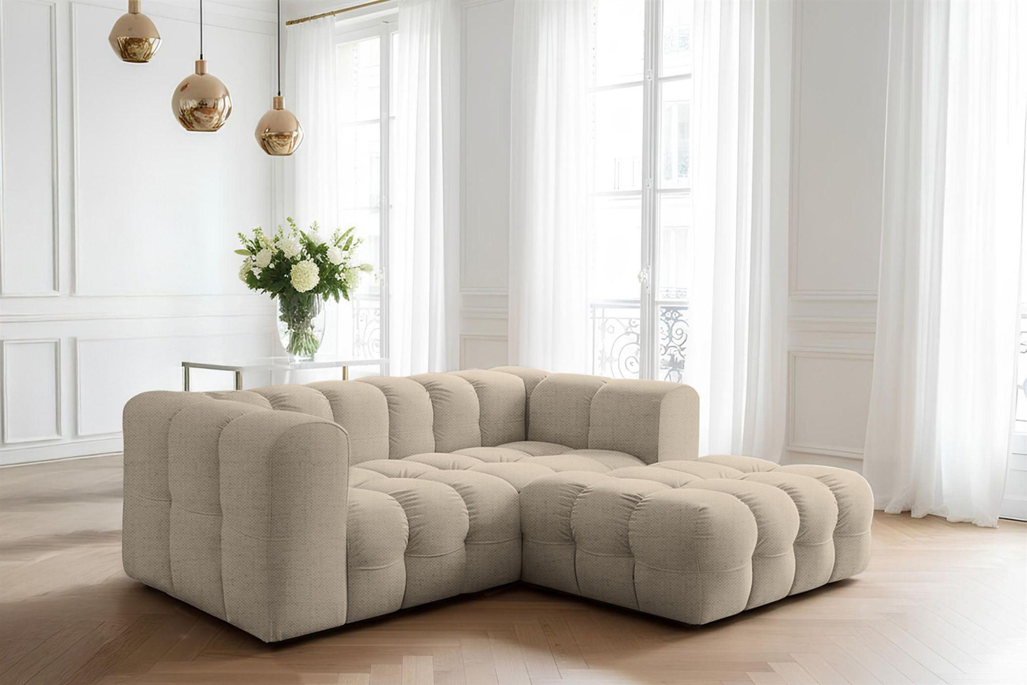 wohnli-moebel-suche-800001226185-1 ECKSOFA Solvie Xs In Moly Textil Fun Möbel Möbel > Sofas & Couches > Wohnlandschaften > Ecksofas Beige