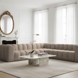 ECKSOFA Solvie In Tiffani Textil Fun Möbel Möbel > Sofas & Couches > Wohnlandschaften > Ecksofas Taupe