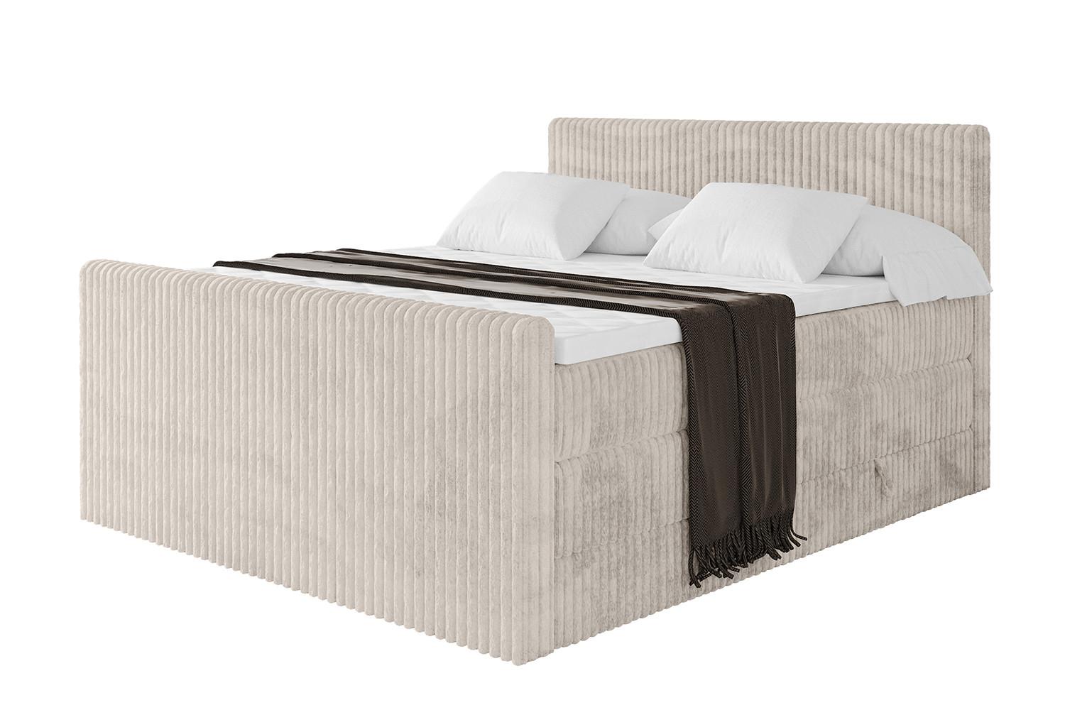 wohnli-moebel-suche-800001227205 Wohnli Möbelsuche - BOXSPRINGBETT mit Matratze H3|H4 und Lattenrost - TOLO-Z KING 140x200 Cord - Creme