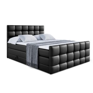 Wohnli Möbelsuche - BOXSPRINGBETT APO-Z KING - 200 x 200 - H3/H4 - Schwarz Hochglanz