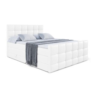 Wohnli Möbelsuche - BOXSPRINGBETT APO-Z KING - 160 x 200 - H3/H4 - Weiß Hochglanz