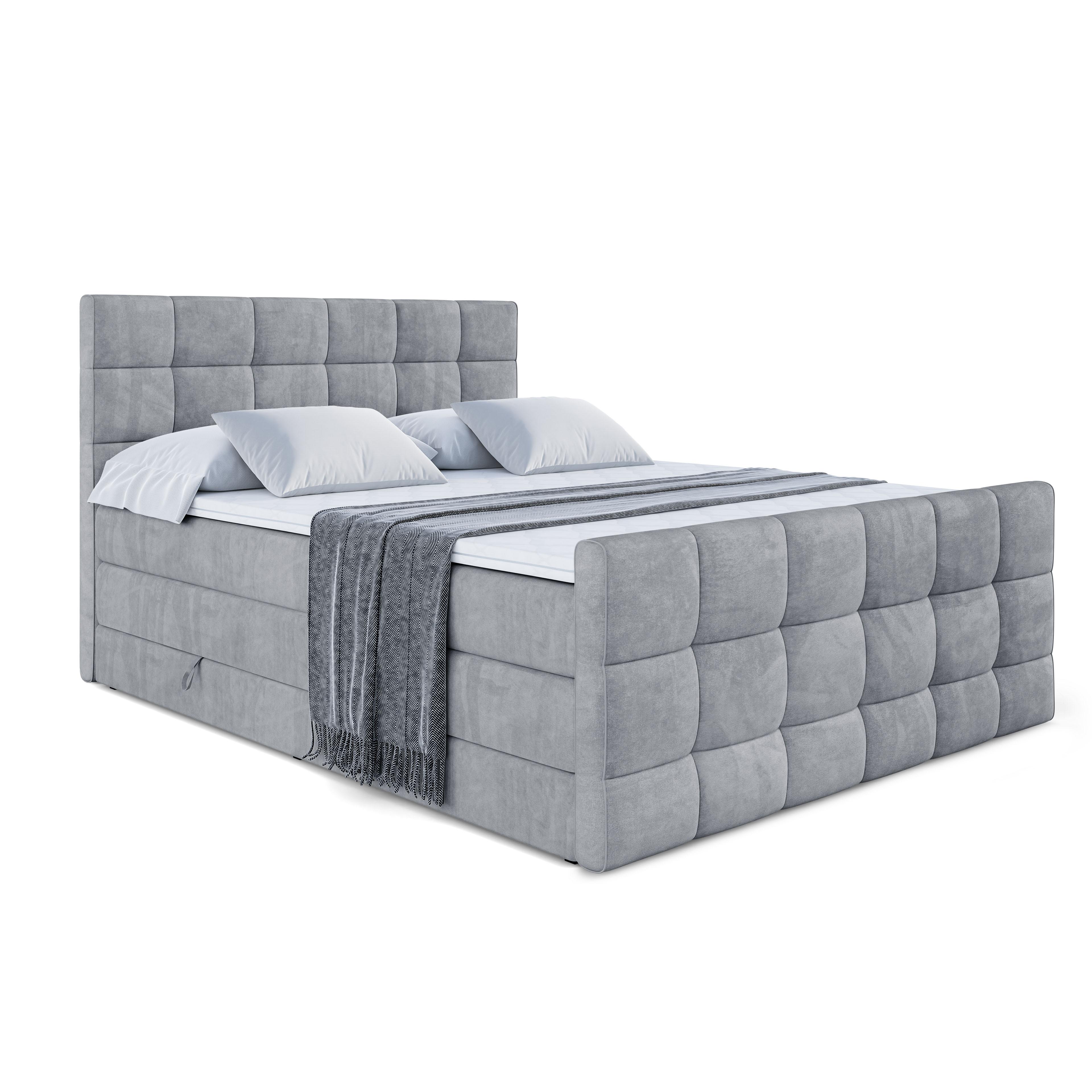 Wohnli Möbelsuche - BOXSPRINGBETT APO-Z KING - 200 x 200 - H3/H4 - Grau