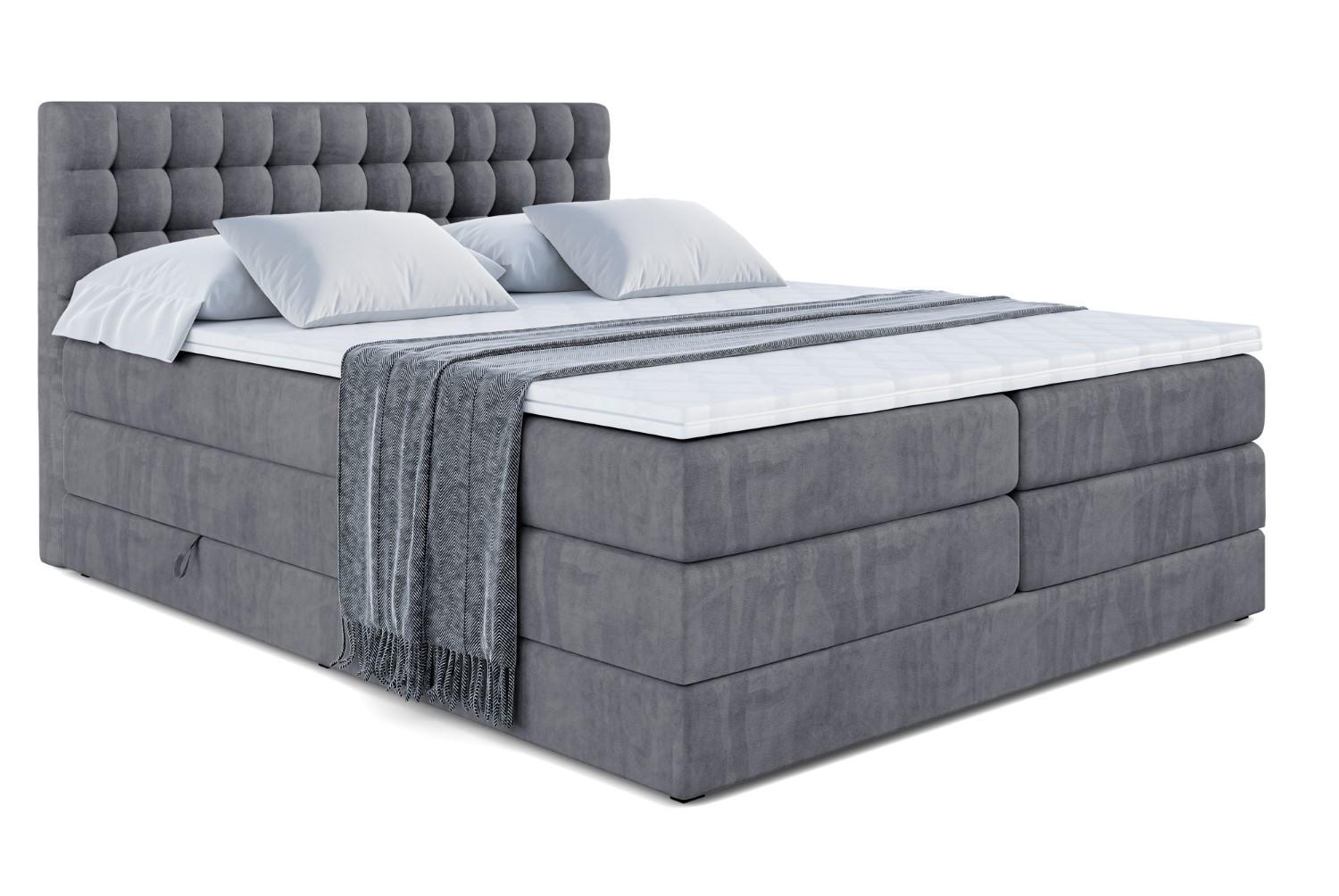 wohnli-moebel-suche-800001227381 Wohnli Möbelsuche - BOXSPRINGBETT VIONE KING - 200 x 200 - H3/H4 - Dunkelgrau