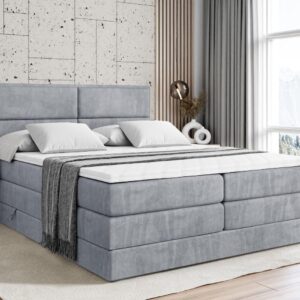 wohnli-moebel-suche-800001227415-1 BOXSPRINGBETT AURA KING - 140 x 200 - H3/H4 - Grau Holzwerkstoff ALTDECOR Möbel > Betten > Boxspringbetten Grau