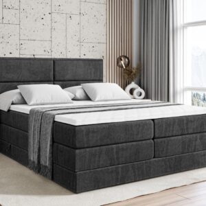 wohnli-moebel-suche-800001227481-1 BOXSPRINGBETT AURA KING - 120 x 200 - H3/H4 - Schwarz Holzwerkstoff ALTDECOR Möbel > Betten > Boxspringbetten Schwarz