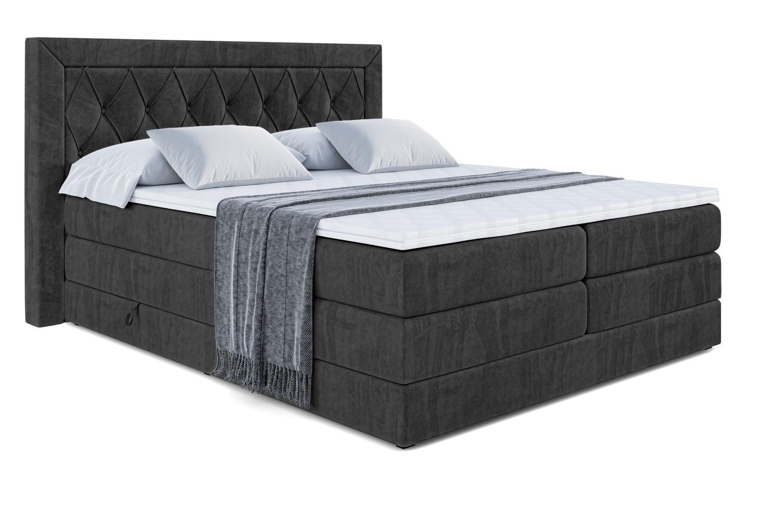 wohnli-moebel-suche-800001227557 Wohnli Möbelsuche - BOXSPRINGBETT NOEL KING - 160 x 200 - H3/H4 - Schwarz
