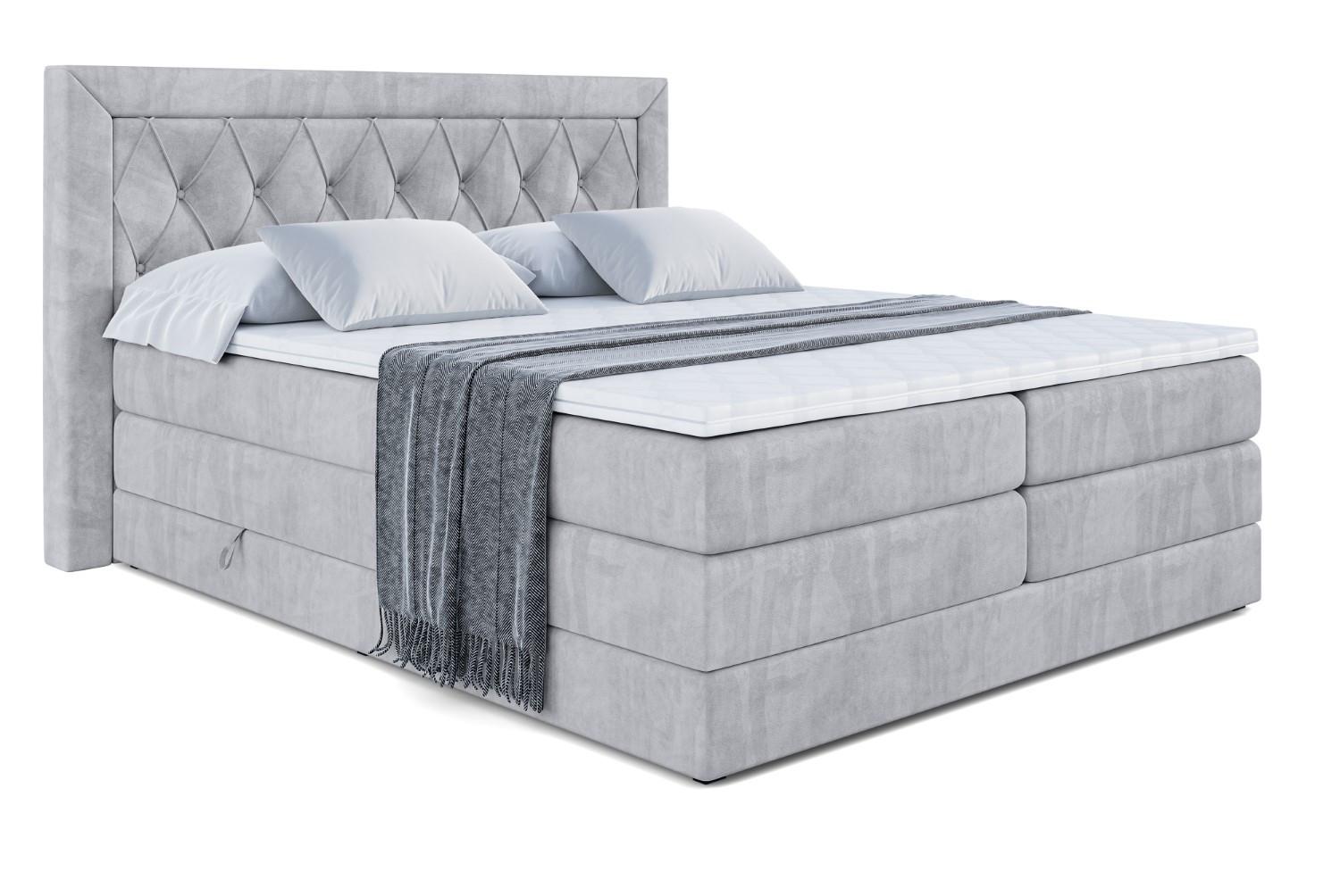 wohnli-moebel-suche-800001227631 Wohnli Möbelsuche - BOXSPRINGBETT NOEL KING - 200 x 200 - H3/H4 - Hellgrau