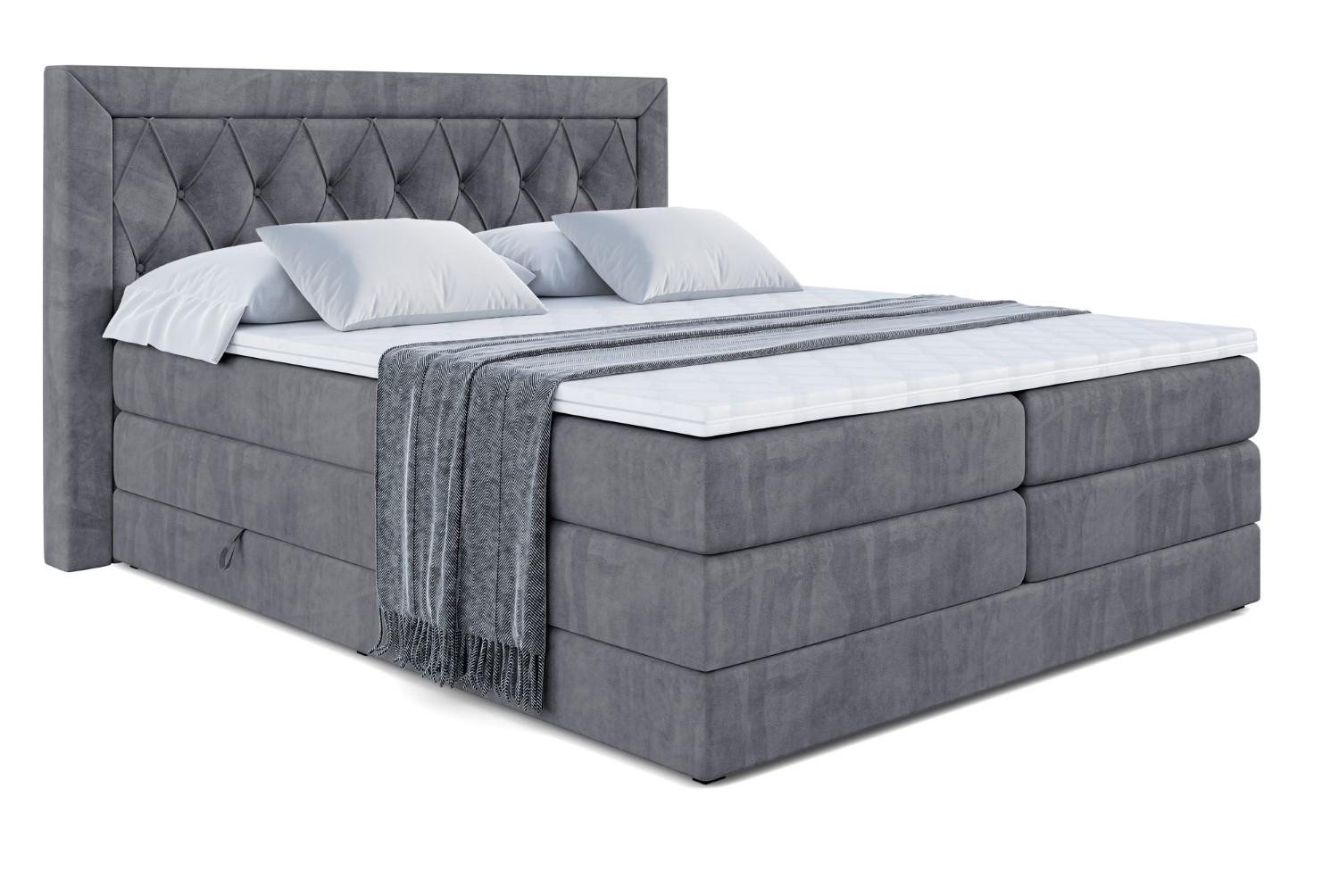 wohnli-moebel-suche-800001227647 Wohnli Möbelsuche - BOXSPRINGBETT NOEL KING - 200 x 200 - H3/H4 - Dunkelgrau