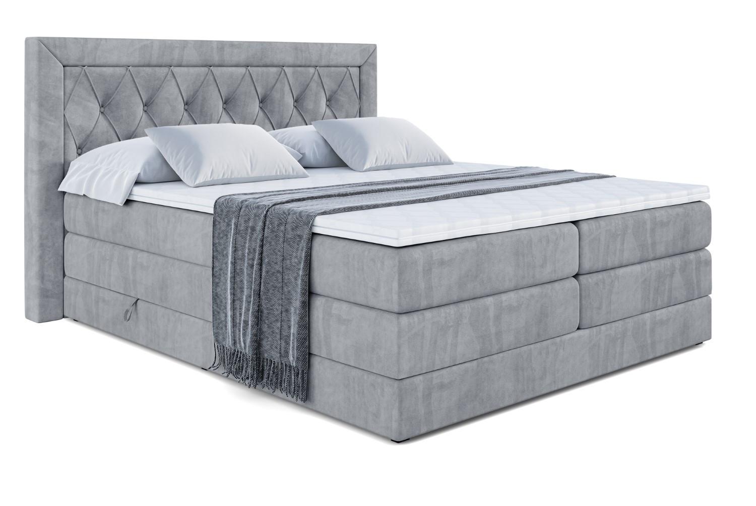 wohnli-moebel-suche-800001227664 Wohnli Möbelsuche - BOXSPRINGBETT NOEL KING - 200 x 200 - H3/H4 - Grau