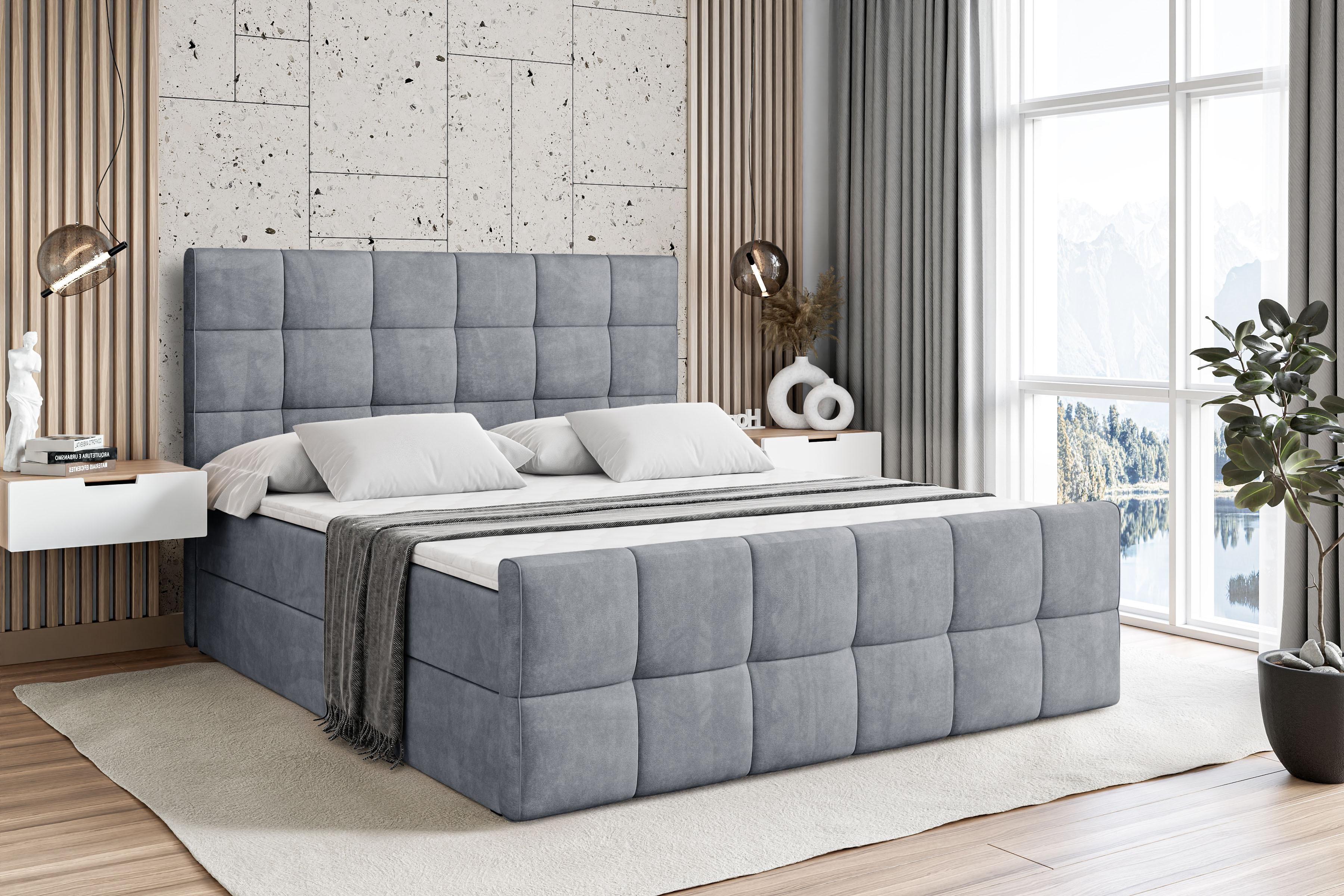 wohnli-moebel-suche-800001227825-1 BOXBETT APO-Z - 160 x 200 - H3 - Grau Holzwerkstoff ALTDECOR Möbel > Betten > Boxspringbetten Grau