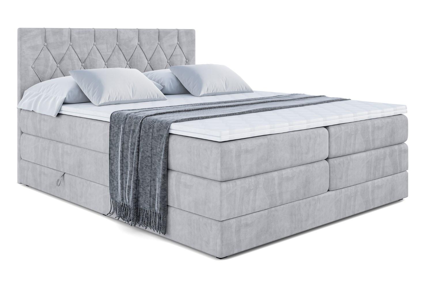 wohnli-moebel-suche-800001227842 Wohnli Möbelsuche - BOXSPRINGBETT VELANTO-BZ KING - 160 x 200 - H3/H4 - Hellgrau