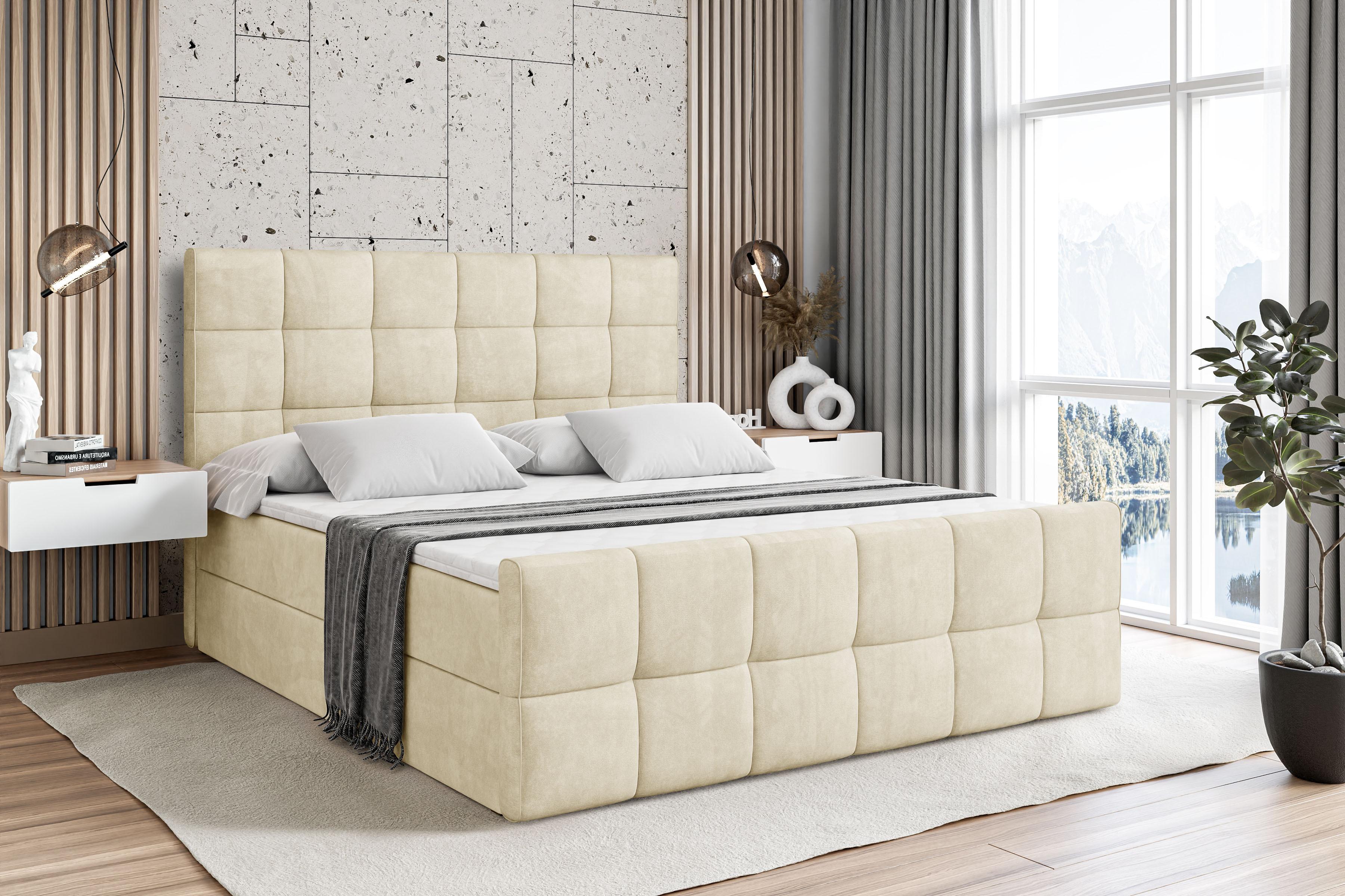 wohnli-moebel-suche-800001227873-1 BOXBETT APO-Z - 120 x 200 - H4 - Beige Holzwerkstoff ALTDECOR Möbel > Betten > Boxspringbetten Beige