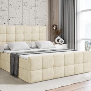 BOXBETT APO-Z - 180 x 200 - H4 - Beige Holzwerkstoff ALTDECOR Möbel > Betten > Boxspringbetten Beige