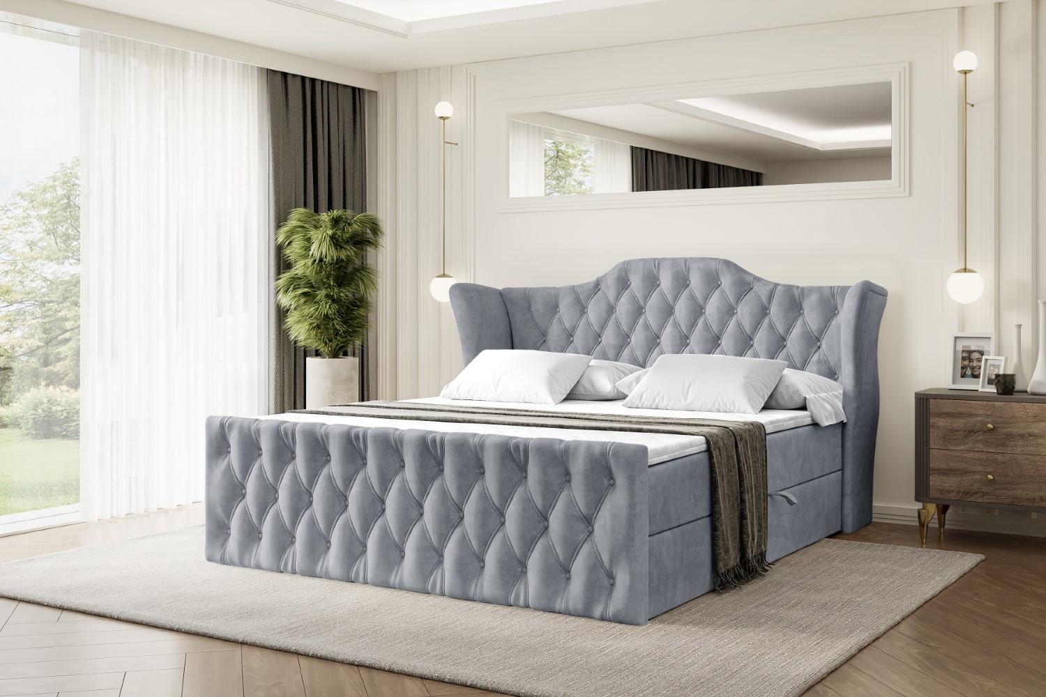 wohnli-moebel-suche-800001228080-1 BOXBETT VILA-Z - 160x200 cm - H4 - Grau Holzwerkstoff ALTDECOR Möbel > Betten > Boxspringbetten Grau
