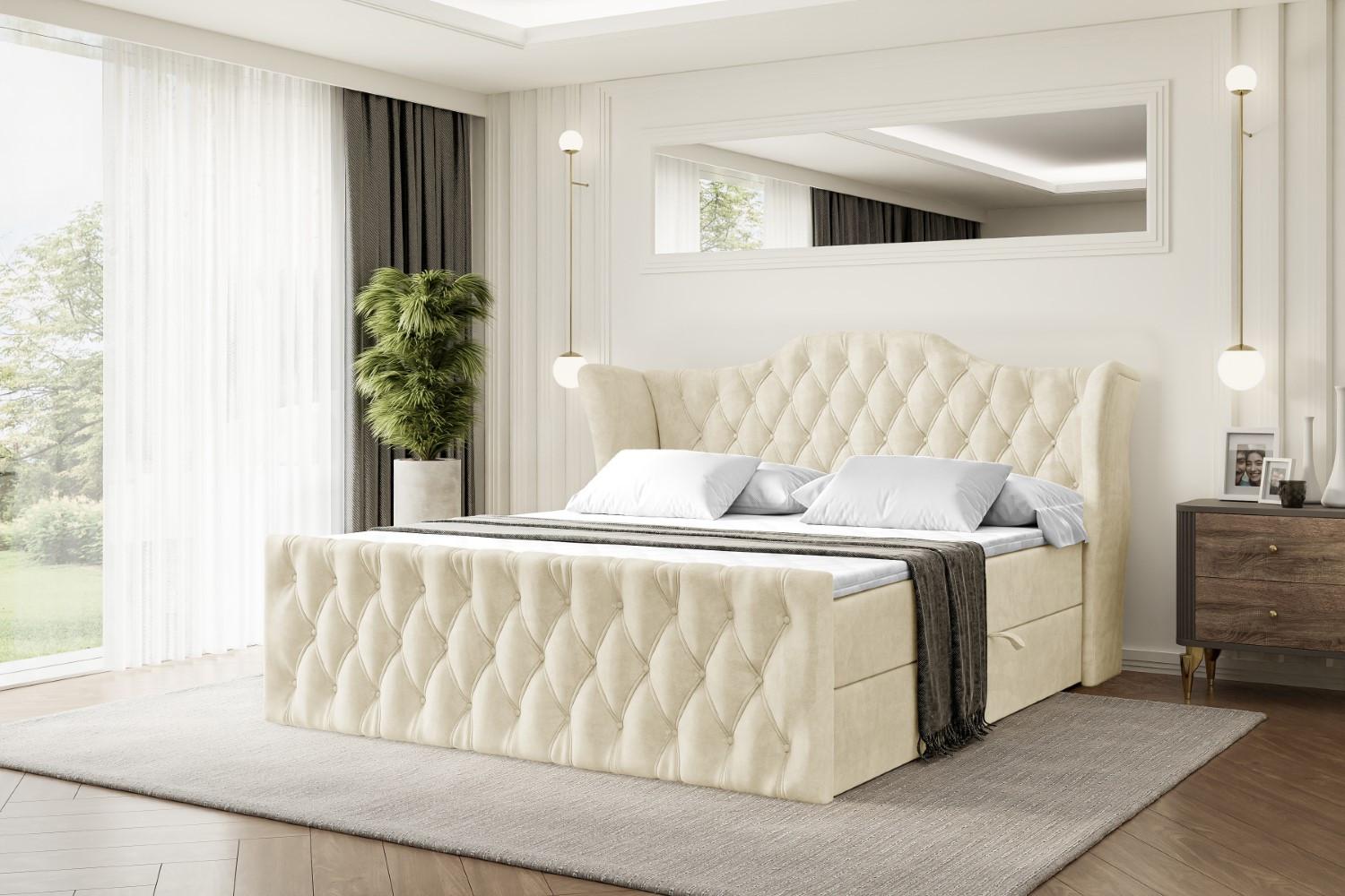 wohnli-moebel-suche-800001228150-1 BOXBETT VILA-Z - 120x200 cm - H3 - Beige Holzwerkstoff ALTDECOR Möbel > Betten > Boxspringbetten Beige