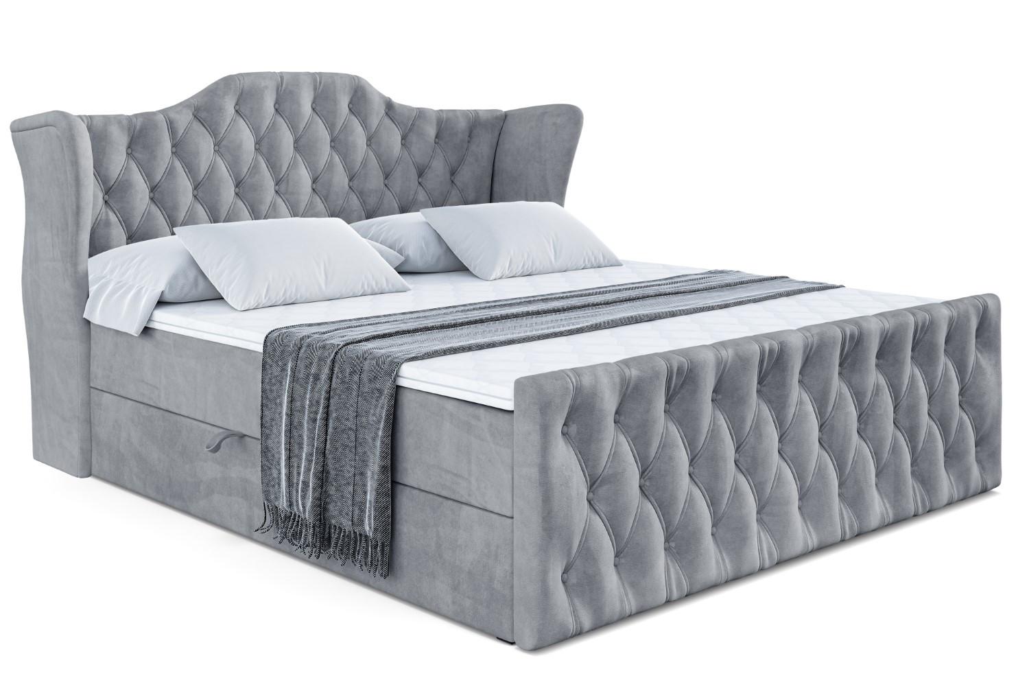 Wohnli Möbelsuche - BOXBETT VILA-Z - 120x200 cm - H4 - Grau