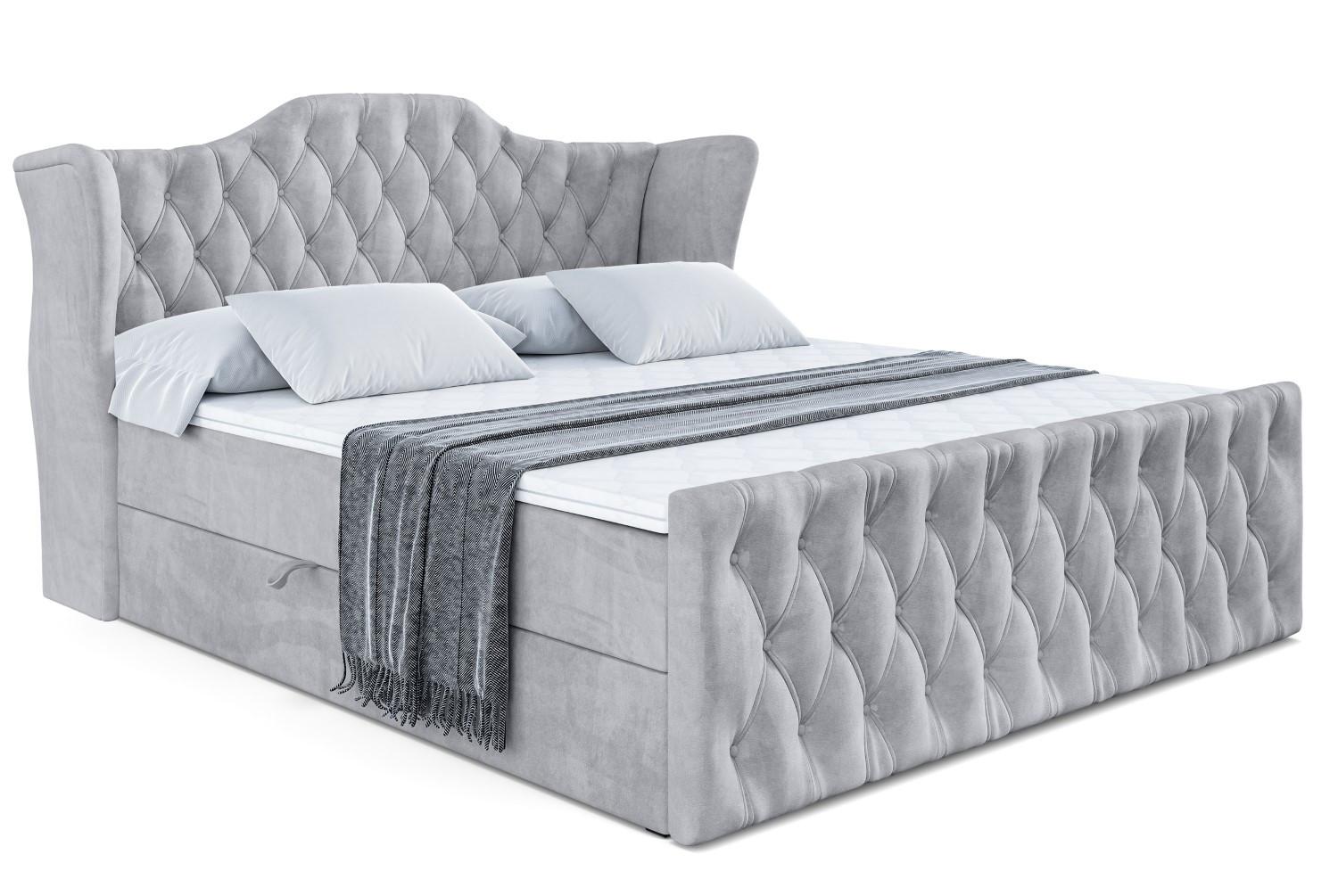 Wohnli Möbelsuche - BOXBETT VILA-Z - 120x200 cm - H3 - Hellgrau