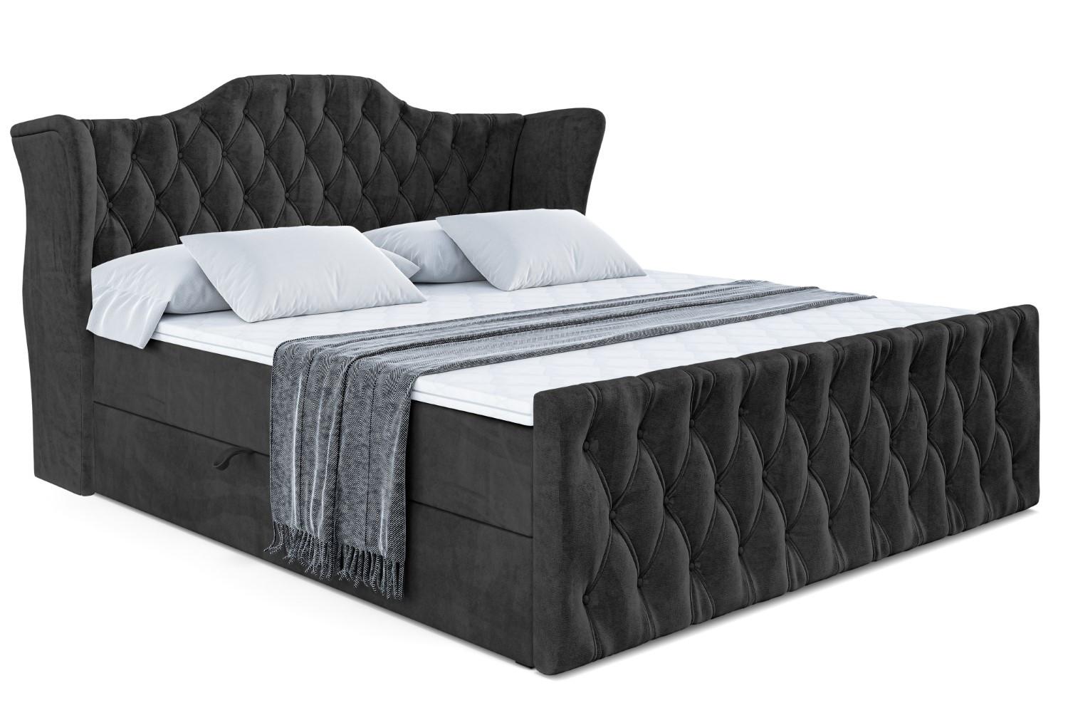Wohnli Möbelsuche - BOXBETT VILA-Z - 120x200 cm - H3 - Schwarz