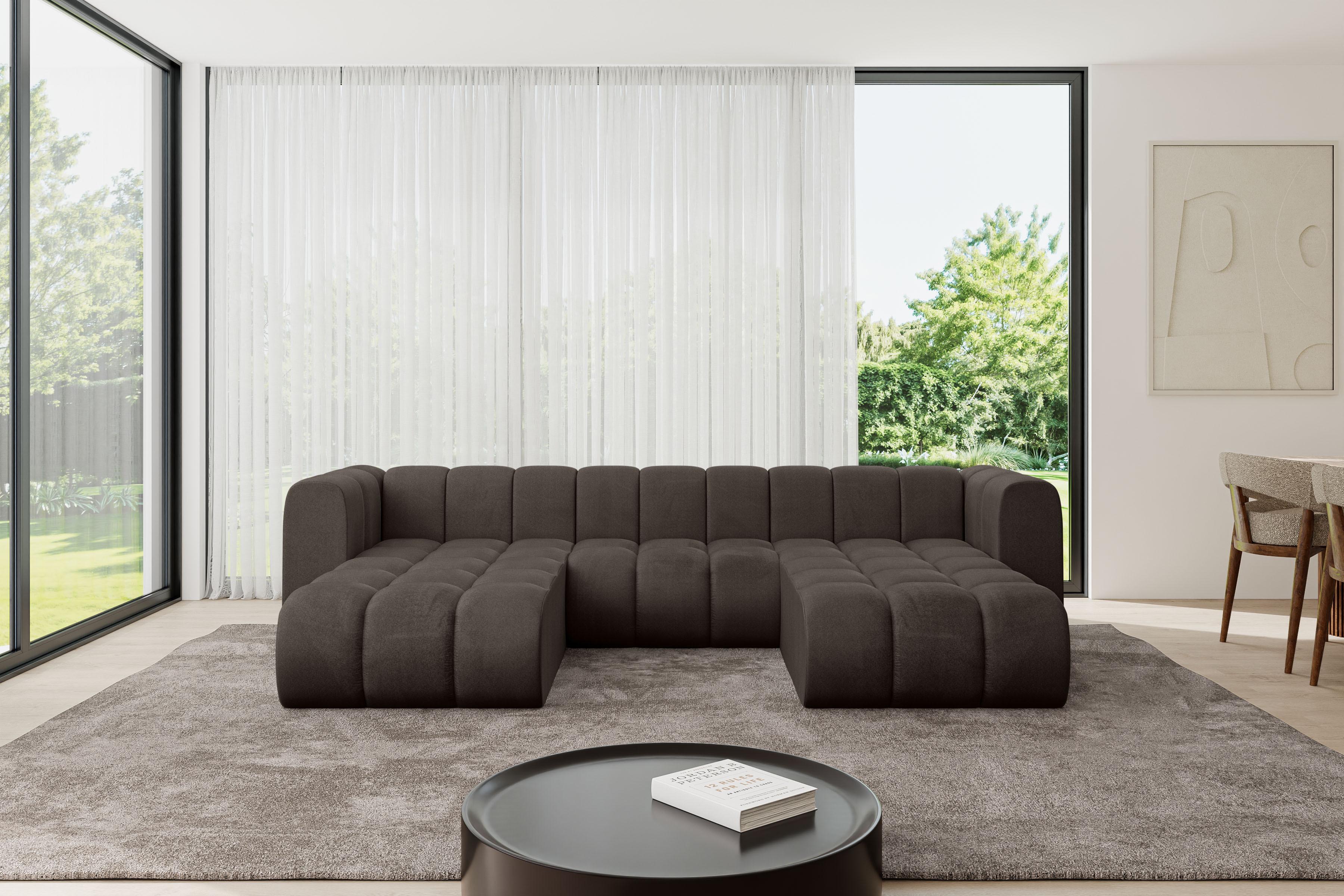 wohnli-moebel-suche-800001228914-1 WOHNLANDSCHAFT modulares Sofa Joren-U1 - 319x177x70 cm Braun Textil ALTDECOR Möbel > Sofas & Couches > Wohnlandschaften > Wohnlandschaften U-Form Braun