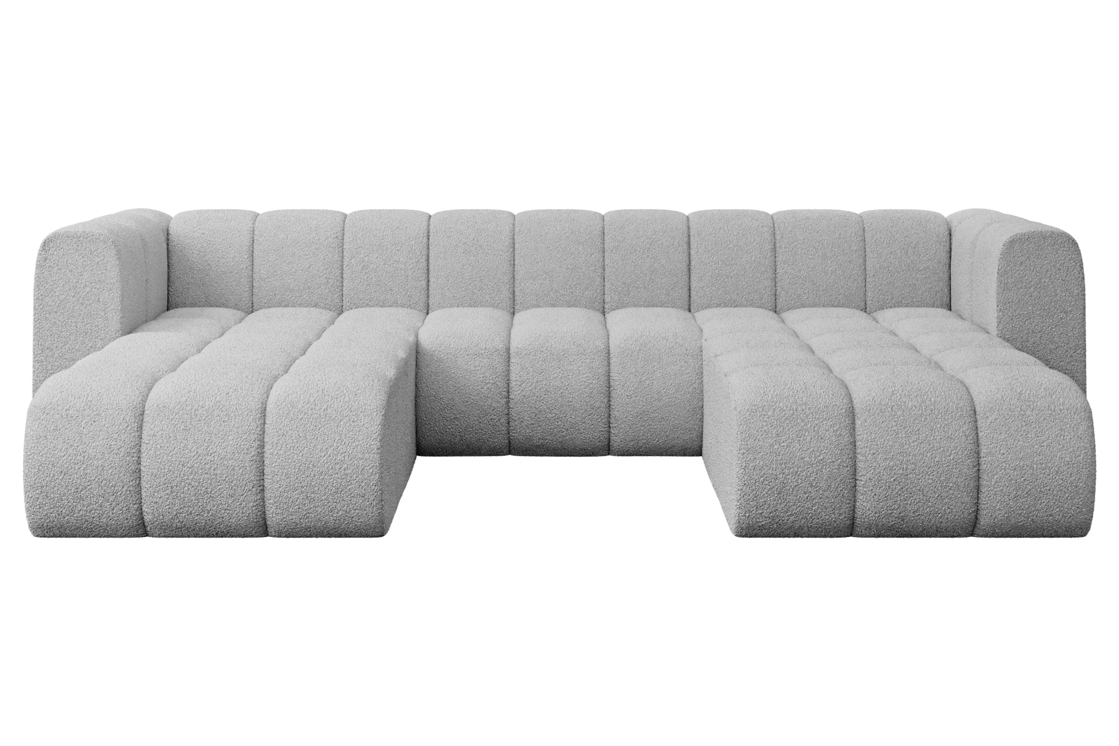 wohnli-moebel-suche-800001228922 Wohnli Möbelsuche - WOHNLANDSCHAFT modulares Sofa Joren-U1 - 319x177x70 cm Hellgrau