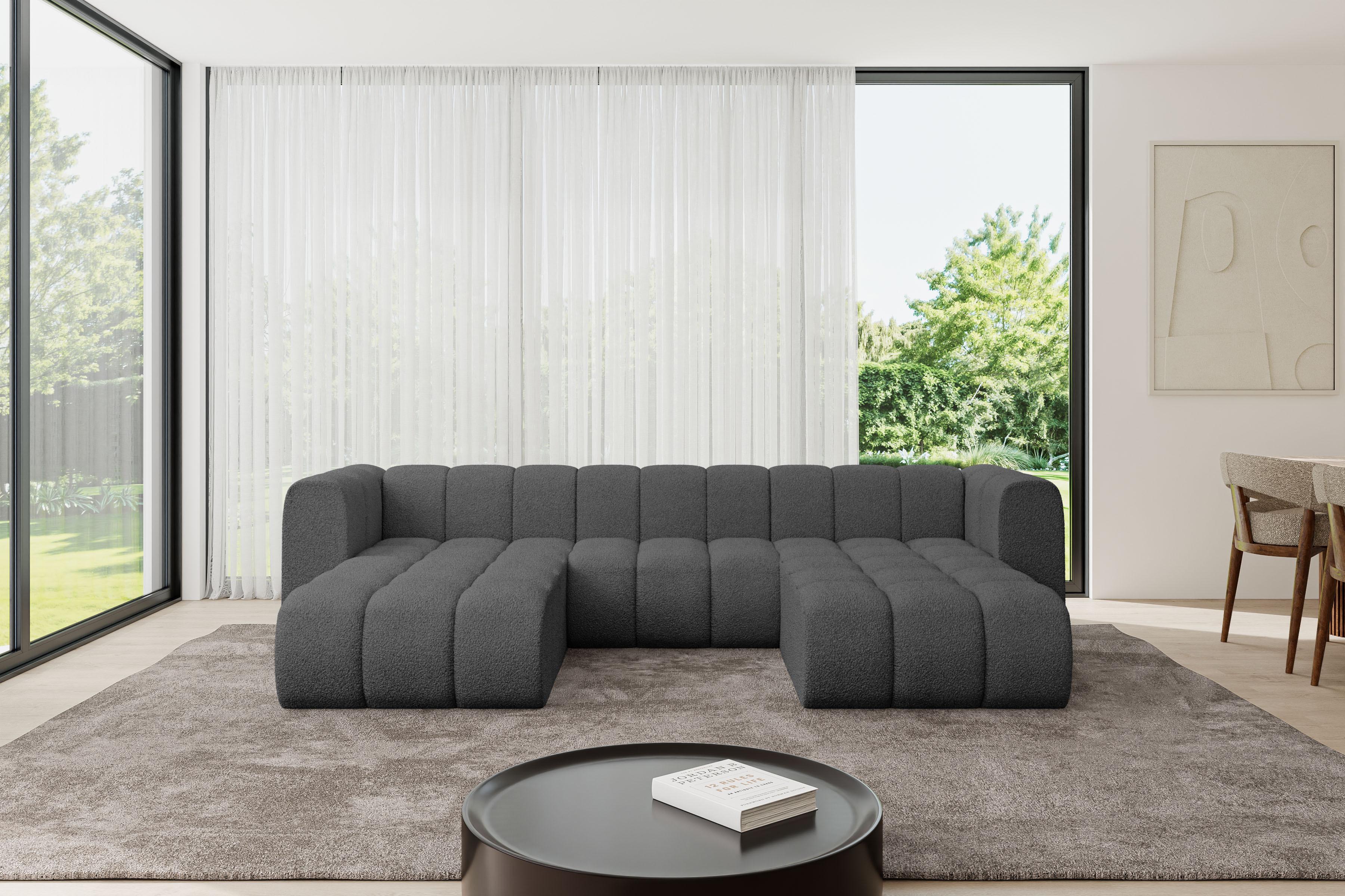 wohnli-moebel-suche-800001228927-1 WOHNLANDSCHAFT modulares Sofa Joren-U1 - 319x177x70 cm Grau Textil ALTDECOR Möbel > Sofas & Couches > Wohnlandschaften > Wohnlandschaften U-Form Grau