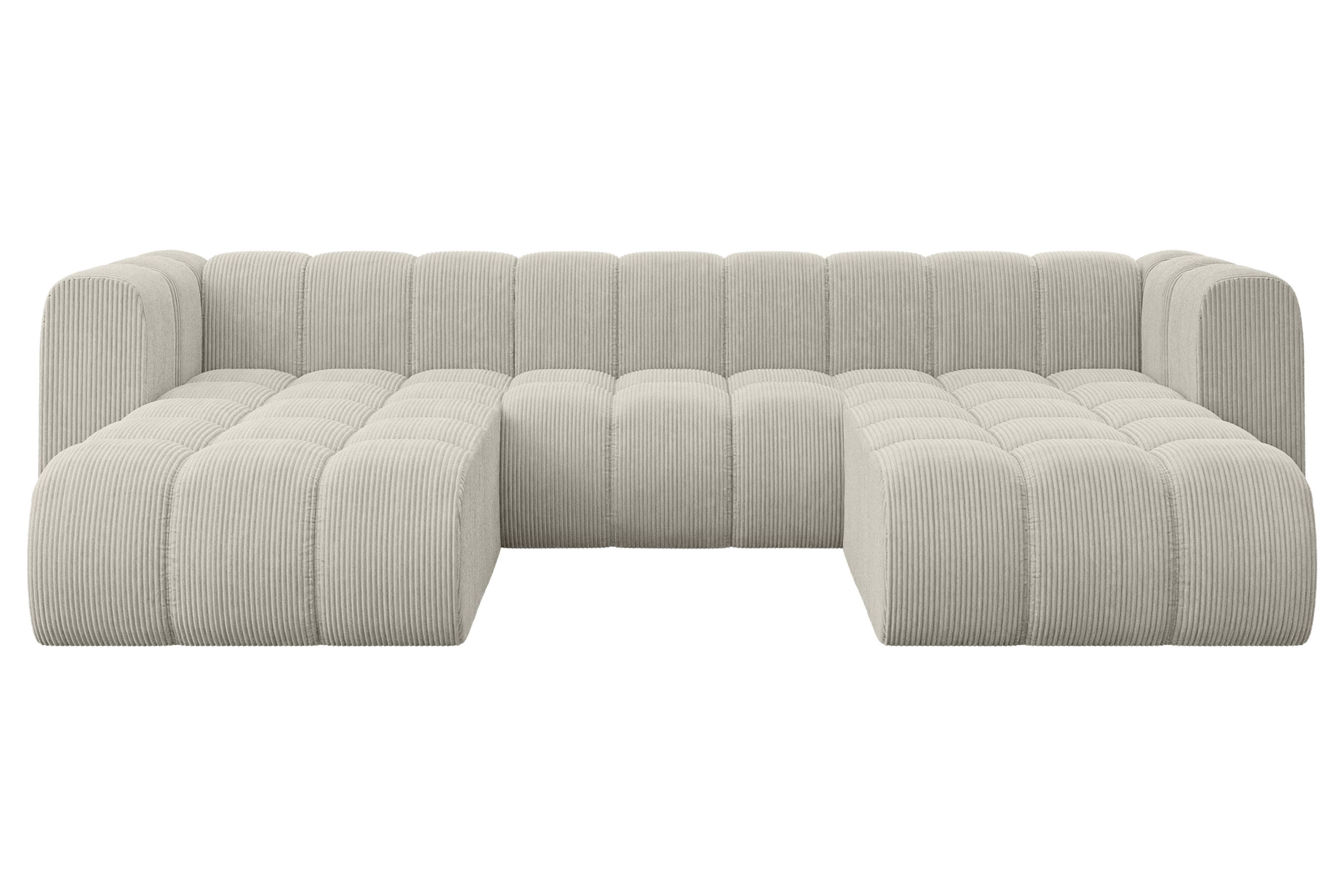 Wohnli Möbelsuche - WOHNLANDSCHAFT modulares Sofa Joren-U1 - 319x177x70 cm Creme