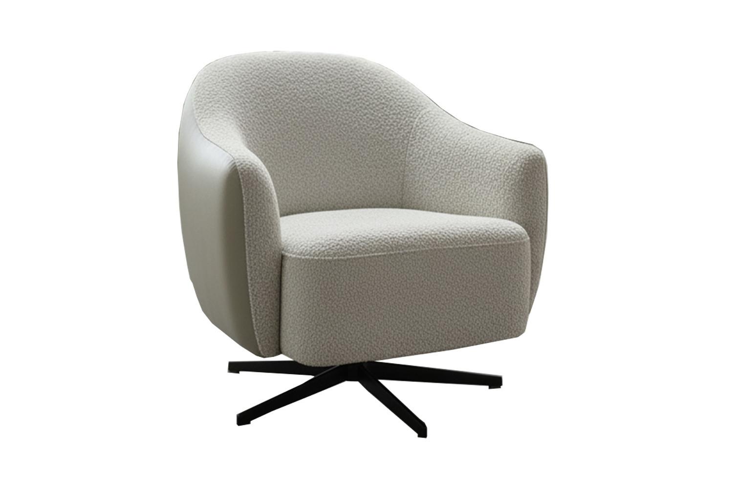 wohnli-moebel-suche-800001244368 Wohnli Möbelsuche - DREHSESSEL BRITTO Cremeweiß Kunstleder