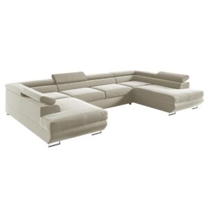 Wohnli Möbelsuche - PANORAMASOFA Lyam 5 Sitzplätze Beige