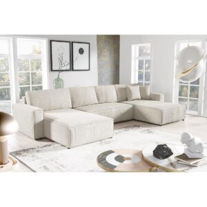 wohnli-moebel-suche-800001246145-1 PANORAMASOFA Isaac 5 Sitzplätze Weiß Holzwerkstoff Petits-meubles Möbel > Sofas & Couches > Wohnlandschaften > Wohnlandschaften U-Form Weiß
