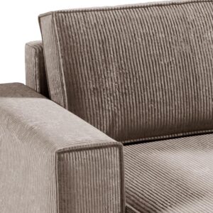 PANORAMASOFA Isaac 5 Sitzplätze Taupe Holzwerkstoff Petits-meubles Möbel > Sofas & Couches > Wohnlandschaften > Wohnlandschaften U-Form Taupe