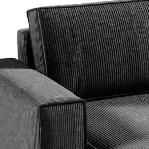 PANORAMASOFA Isaac 5 Sitzplätze Dunkelgrau Holzwerkstoff Petits-meubles Möbel > Sofas & Couches > Wohnlandschaften > Wohnlandschaften U-Form Grau
