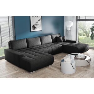 wohnli-moebel-suche-800001246224-1 PANORAMASOFA Jonas 5 Sitzplätze Grau Holzwerkstoff Petits-meubles Möbel > Sofas & Couches > Wohnlandschaften > Wohnlandschaften U-Form Grau