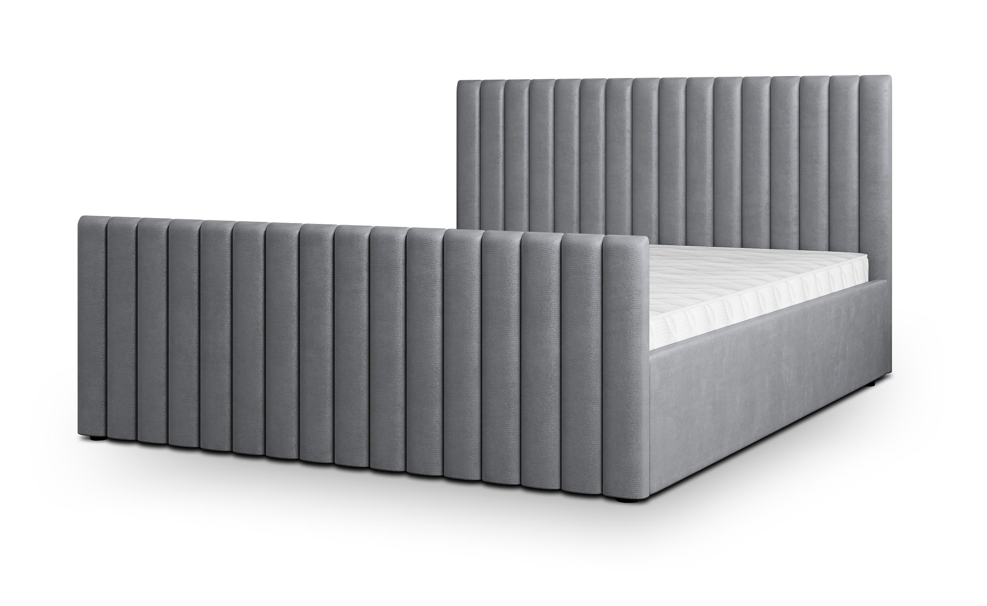 Wohnli Möbelsuche - POLSTERBETT CANOVA 140x200 cm mit Bettkästen - Grau